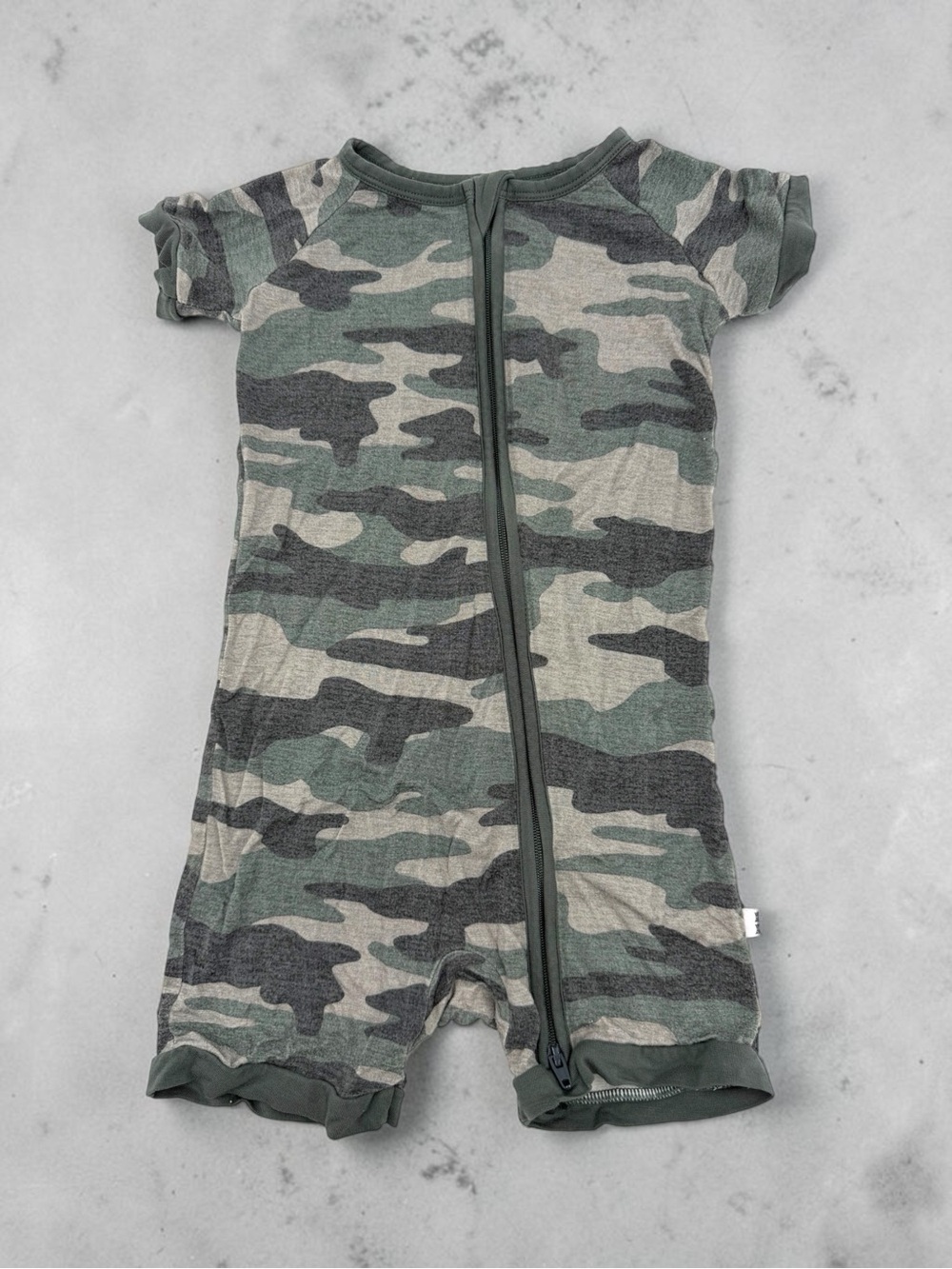 Little Sleepies Bamboon PJ Camo Short Sleeve Romper Zippy 18-24 Months